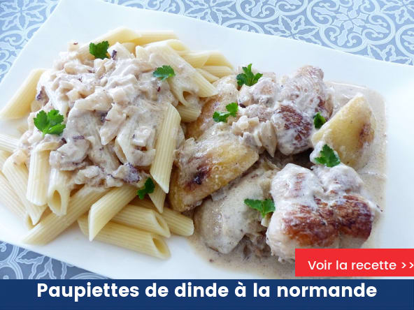 Paupiettes de dinde à la normande